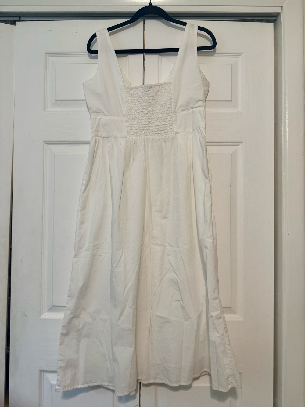J. Crew Button front 100% Cotton Poplin Dress white size 10 - Picture 4 of 16